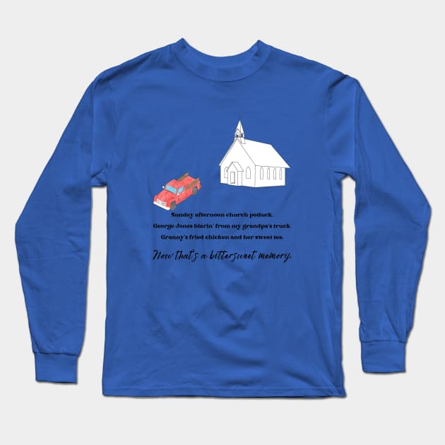 Sunday church potluck Long Sleeve T-Shirt by Pearlie Jane Creations